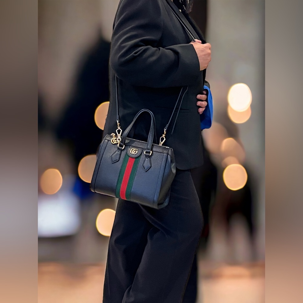 GUCCI Black Leather GG Ophidia Small Tote Bag (Unused) / Price is firm 🤍